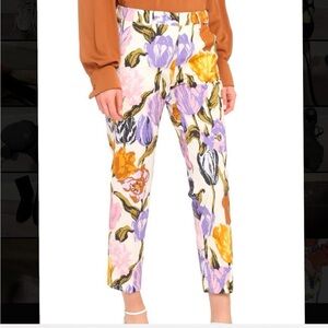 MaxMara Multicolor Floral Straight Leg Pants